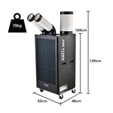 POLYCOOL 4.5kW Portable Industrial Spot Cooler, with Twin Cooling Ducts, 15A Plug - Rear View