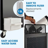 POLYCOOL 6.5kW Portable Industrial Spot Cooler, with Triple Cooling Ducts, 15A Plug - Low Angle
