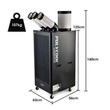 POLYCOOL 6.5kW Portable Industrial Spot Cooler, with Triple Cooling Ducts, 15A Plug - Rear View