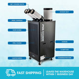 POLYCOOL 6.5kW Portable Industrial Spot Cooler, with Triple Cooling Ducts, 15A Plug - Front View
