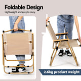 Gardeon Outdoor Camping Chairs Portable Folding Beach Chair Patio Furniture - Rear View