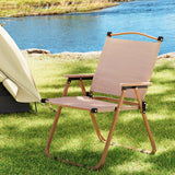 Gardeon Outdoor Camping Chairs Portable Folding Beach Chair Patio Furniture - Close-Up Angle