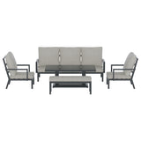 Gardeon 5-Piece Outdoor Furniture Setting Table Chair Set Aluminium Sofa 7-Seater