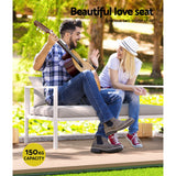 Gardeon 4 Seater Outdoor Sofa Set Aluminium Lounge Setting - Rear View