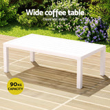 Gardeon 4 Seater Outdoor Sofa Set Aluminium Lounge Setting - Low Angle