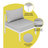Gardeon 4 Seater Outdoor Sofa Set Aluminium Lounge Setting - Rear View