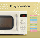 Comfee 20L Microwave Oven 800W Cream - Top-Down View