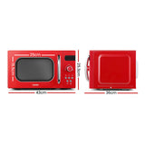 Comfee 20L Microwave Oven 800W Red - Front View