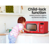 Comfee 20L Microwave Oven 800W Red - Rear View