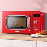 Comfee 20L Microwave Oven 800W Red - Close-Up Angle