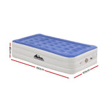 Weisshorn Air Mattress Single Inflatable Bed 46cm Cube Airbed