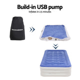 Weisshorn Air Mattress Single Inflatable Bed 46cm Cube Airbed - Rear View