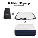 Weisshorn Air Mattress Double Inflatable Bed 46cm Air bed - Rear View