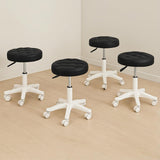 Levede 4x Rolling Bar Stool Swivel Salon SPA Chair Black - Close-Up Angle