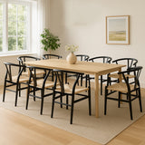 Levede 8x Dining Chairs Wooden Hans Black-2018816939526328327