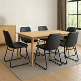 Levede 6x Dining Chairs Kitchen Table - Close-Up Angle
