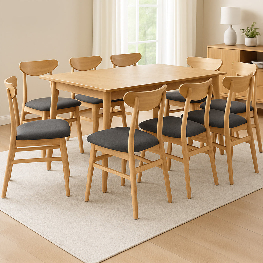 Levede 8xDining Chairs Kitchen Chair Nature-2006732724836110343