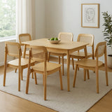Levede 6x Rattan Dining Chair Wooden Kitchen Chair - Close-Up Angle