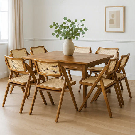 Levede 8X Foldable Rattan Dining Chairs-2006732727235252231