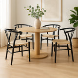 Levede 4x Dining Chairs Wooden Hans Black-2018816917736919047