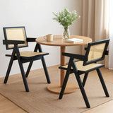 Levede 2x Black Wicker Armchair Dining Chair-2006732729919606791