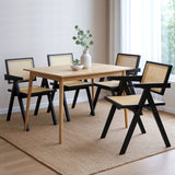 Levede 4x Black Wicker Armchair Dining Chair-2018816912166883335