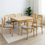 Levede Dining Chair Wood Rattan Armless Natural x8-2006732737045729287