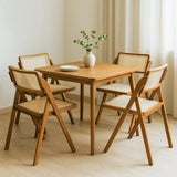Levede 4X Foldable Rattan Dining Chairs - Close-Up Angle