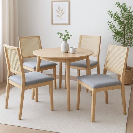 Levede 4X Cane Dining Chair Rattan Armless Seat-2006732734558507015