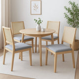 Levede 4X Cane Dining Chair Rattan Armless Seat - Close-Up Angle