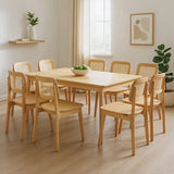 Levede 8x Rattan Dining Chair Wooden Kitchen Chair - Close-Up Angle
