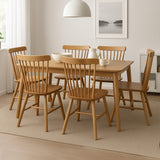 Levede 6x Dining Chairs Kitchen Windor Oak - Close-Up Angle