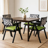 Levede Dining Chair Retro Backrest Chair x4 - Close-Up Angle