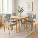 Levede Dining Chairs 6 Upholstered Kitchen Chair - Close-Up Angle