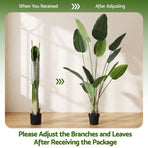 Artiss 150cm Artificial Bird of Paradise Plant Lifelike Textured Leaves Wipe-Clean Indoor Home Decor, image 3