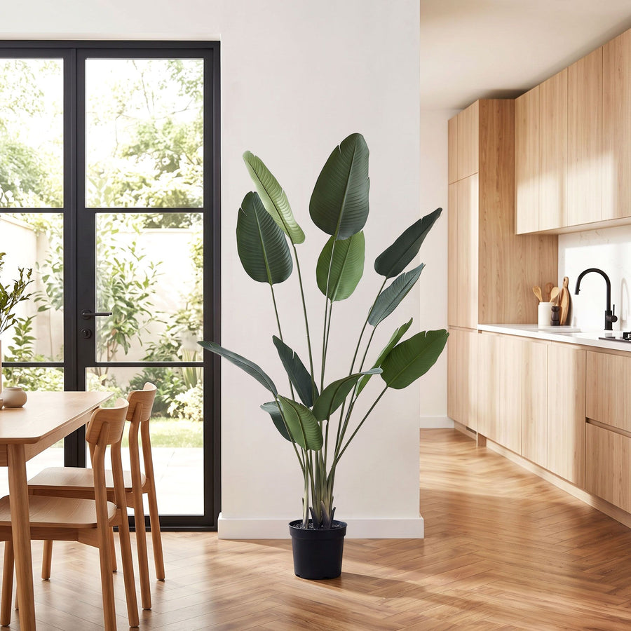 Artiss 150cm Artificial Bird of Paradise Plant Lifelike Textured Leaves Wipe-Clean Indoor Home Decor, image 7