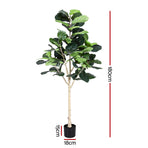 Artiss 180cm Artificial Fiddle Tree Faux Trees Indoor Decor Artificial Plants Lifelike Plant 1.8M