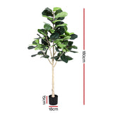 Artiss 180cm Artificial Fiddle Tree Faux Trees Indoor Decor Artificial Plants Lifelike Plant 1.8M - Side View
