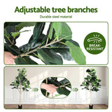 Artiss 180cm Artificial Fiddle Tree Faux Trees Indoor Decor Artificial Plants Lifelike Plant 1.8M