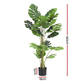 Artiss 140cm Artificial Monstera Tree Faux Trees Indoor Decor Artificial Plants Lifelike Plant 1.4M - Side View