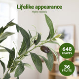Artiss 155cm Artificial Olive Tree Faux Trees Indoor Decor Artificial Plants Lifelike Plant - Rear View