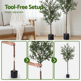 Artiss 155cm Artificial Olive Tree Faux Trees Indoor Decor Artificial Plants Lifelike Plant - Close-Up Angle