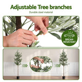 Artiss 180cm Artificial Olive Tree Faux Trees Indoor Decor Artificial Plants Lifelike Plant 1.8M - 45-Degree Angle