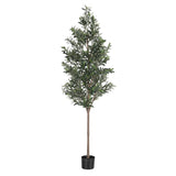 Artiss 210cm Artificial Olive Tree Faux Trees Indoor Decor Artificial Plants Lifelike Plant 2.1M - Front View