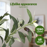 Artiss 210cm Artificial Olive Tree Faux Trees Indoor Decor Artificial Plants Lifelike Plant 2.1M - 45-Degree Angle