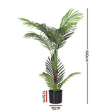 Artiss 100cm Artificial Palm Tree Faux Trees Indoor Decor Artificial Plants Lifelike Plant - Side View