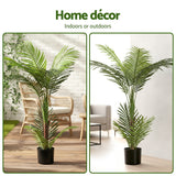 Artiss 100cm Artificial Palm Tree Faux Trees Indoor Decor Artificial Plants Lifelike Plant - Close-Up Angle