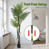 Artiss 180cm Artificial Palm Tree Faux Trees Indoor Decor Artificial Plants Lifelike Plant 1.8M - Close-Up Angle