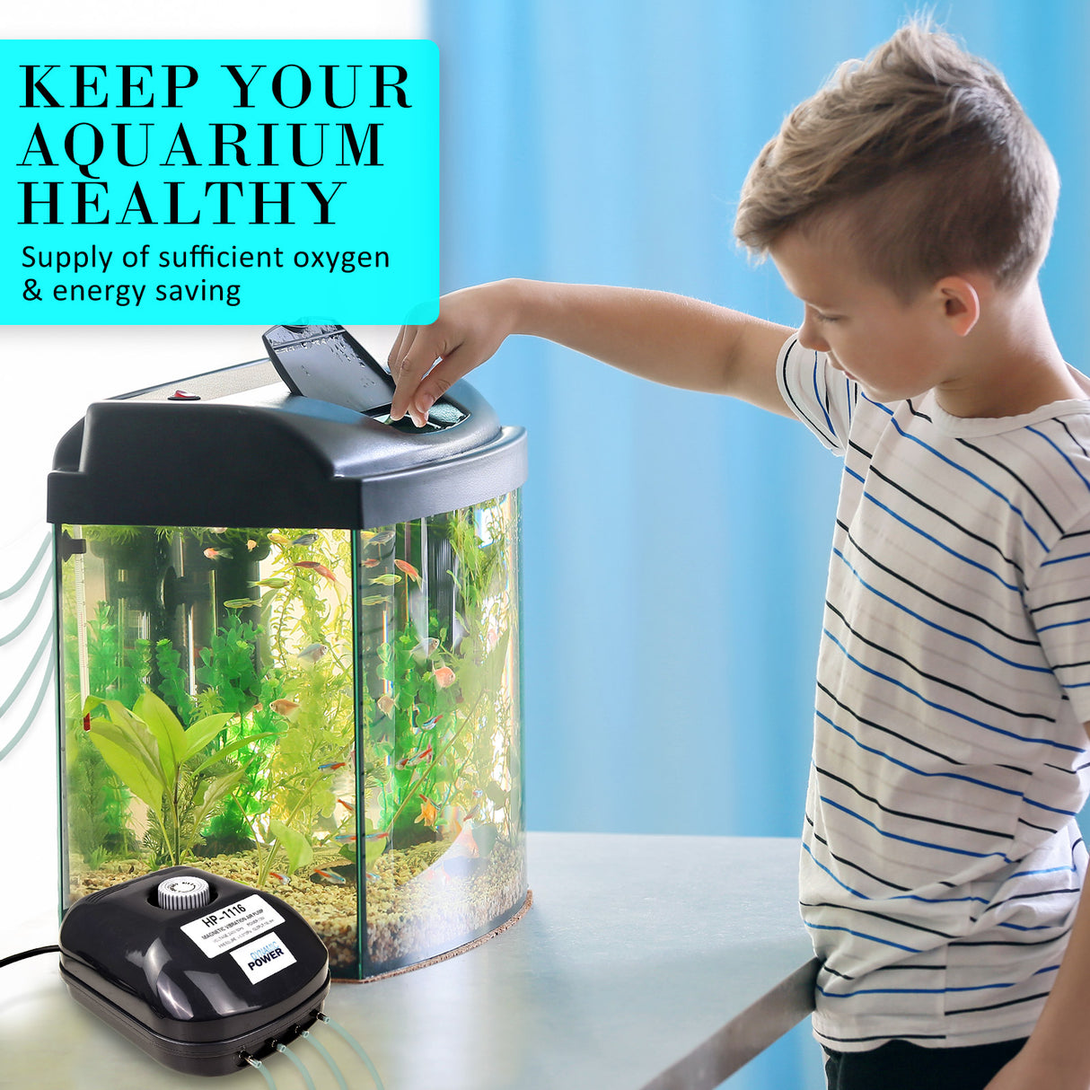 4 Outlet 360L/H 13W Aquarium Air Pump