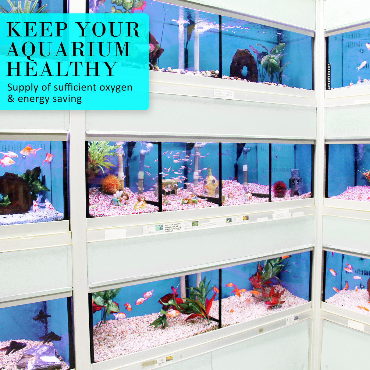 12 Outlet 4500L/H 65W Aquarium Air Pump